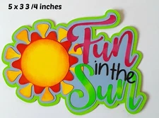 FUN in the SUN TITLE summer scrapbook paper piecing premade 3D die cut Rhonda