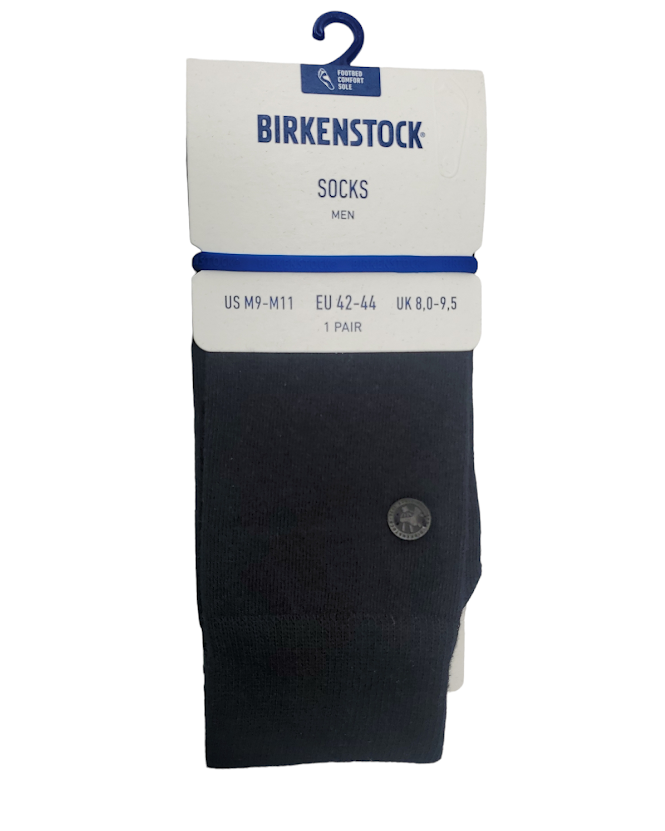 SAOLA 1 paio calze Birkenstock uomo tinta unita suola cotone nero taglia US M9 M11