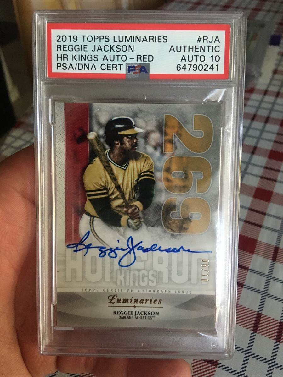 2019 Topps Luminaries Reggie Jackson HR Kings Red Auto #/10 Dual 