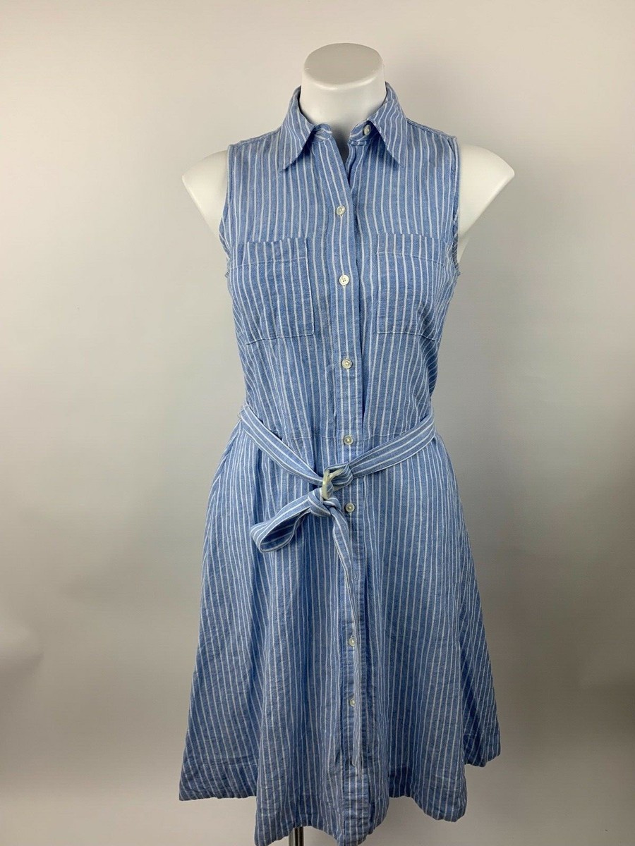 American Living Light Blue White Striped Aline Linen Blend Tie Waist Dress 6 | eBay American Living Light Blue White Striped Aline Linen Blend Tie Waist Dress 6 | eBay