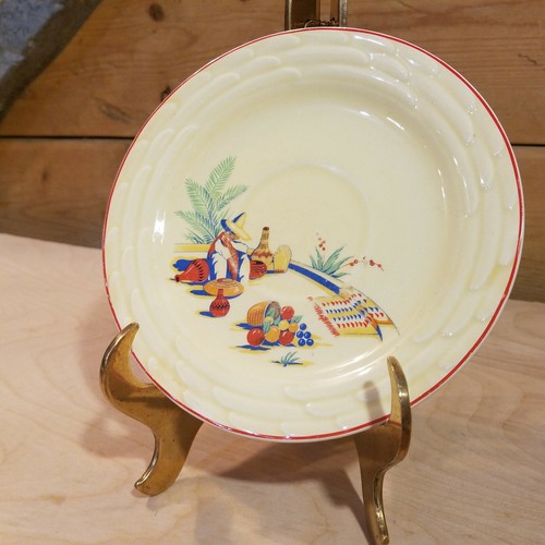 Central American Styled Yellow Plate with Man In Colorful Setting - Swanky Barn - Picture 3 of 12