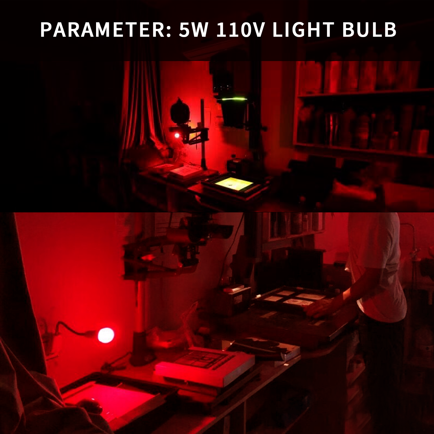 Darkroom Red Safelight Bulb Lamp LED E27 UK Plug Film Photo Negative B