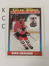 1991 O-Pee-Chee Hockey Selke Trophy Winner #521 Dirk Graham Chicago Blackhawks