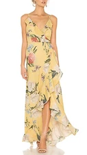 Yumi Kim Meadow Maxi Dress Size S Forever Yours Yellow Gown DR-17244M