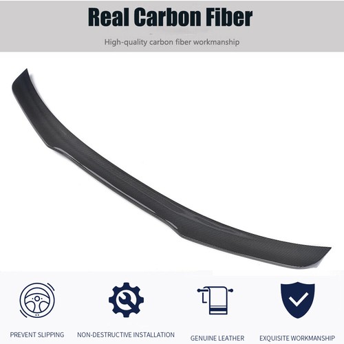 For Ford Mustang Shelby Coupe 2015-20 Real Carbon Fiber Rear Trunk Spoiler Wing - Picture 7 of 12