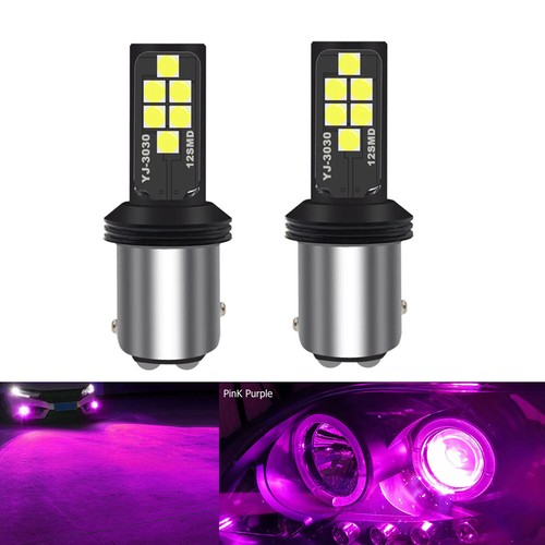 A1 AUTO 2x BAY15d 1157 LED Bulbs Pink Purple High Bright 3030 DRL Daytime Light - 第 1/8 張圖片