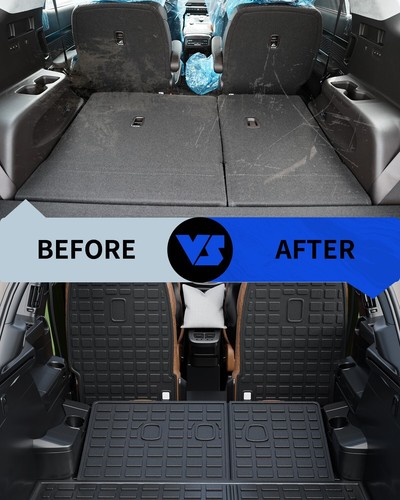 Floor Mats For 2020-2024 2025 Hyundai Palisade 7 Seat Cargo Mat TPE Trunk Mat - Picture 2 of 8