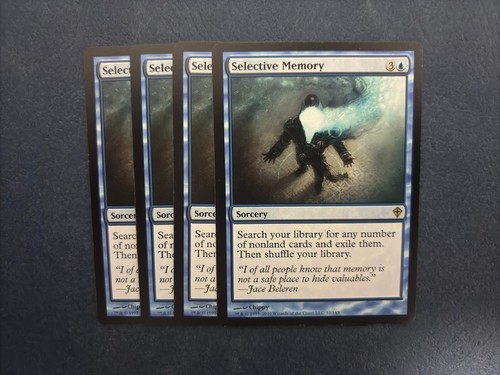 MTG 4X WORLDWAKE SELECTIVE MEMORY NM MAGIC THE GATHERING RARE BLUE SORCERY - 第 6/6 張圖片