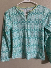 Cabana Life green rash guard kids size 14