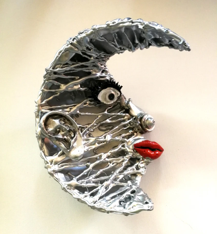 художественная сборка скульптура смешанные медиа живопись современная оригинальная современная луна - Изображение 2 из 4