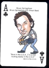 Bruce Springsteen Rock n Roll a Tribute to Rock Playing Card