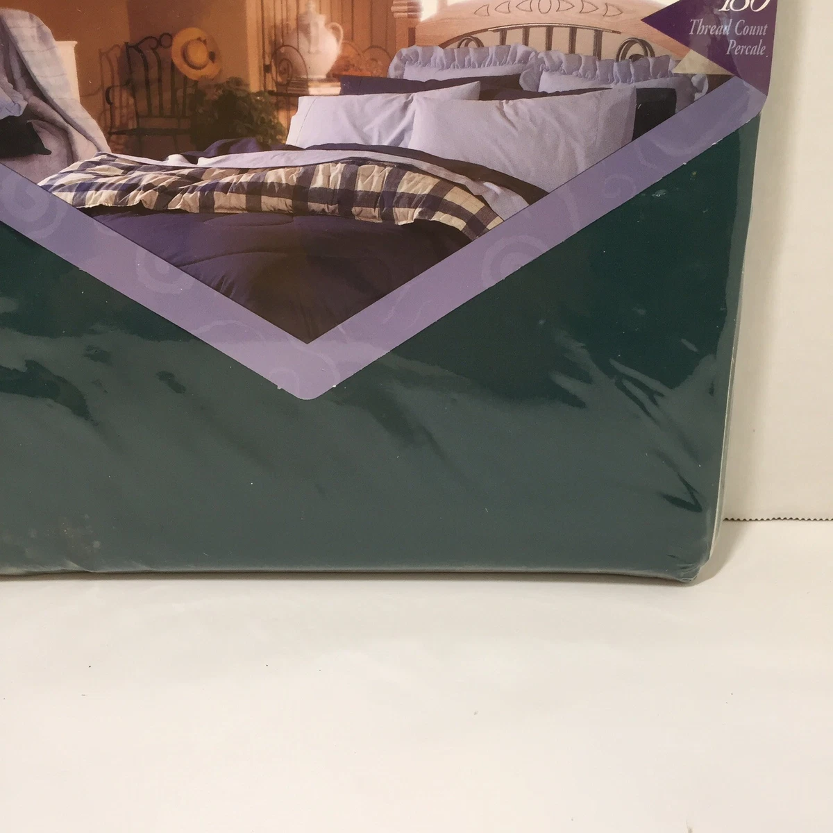 Hunter Green Twin Flat Sheet Jubilee Springs 180 Count 50% Polyester 50% Cotton