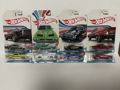 Hot Wheels 2023 Vintage American Muscle Complete Set of 8 Walmart Exclusive