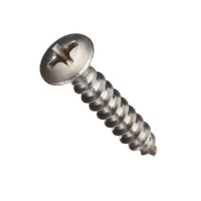 Sheet Metal Screws Oval Head Phillips Drive #6 x 1" Stainless Steel Qty 100