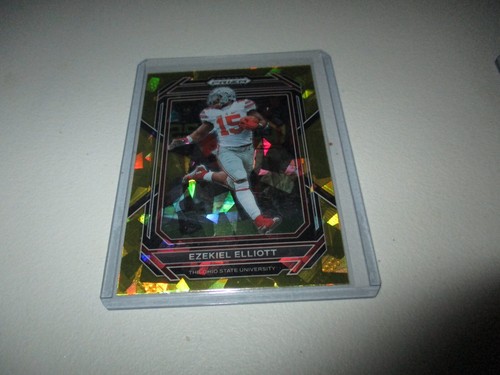 Ezekiel Elliott 2023 Panini Prizm Draft Picks Gold Cracked Ice #40