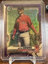 2021 Bowman Chrome Purple Shimmer Jeter Downs 114/250 Rookie Prospect Red Sox