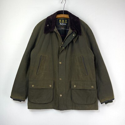 Barbour Sterling Wachsjacke Herren XL olivgrün klassisch Tweed gewachst Country Mantel