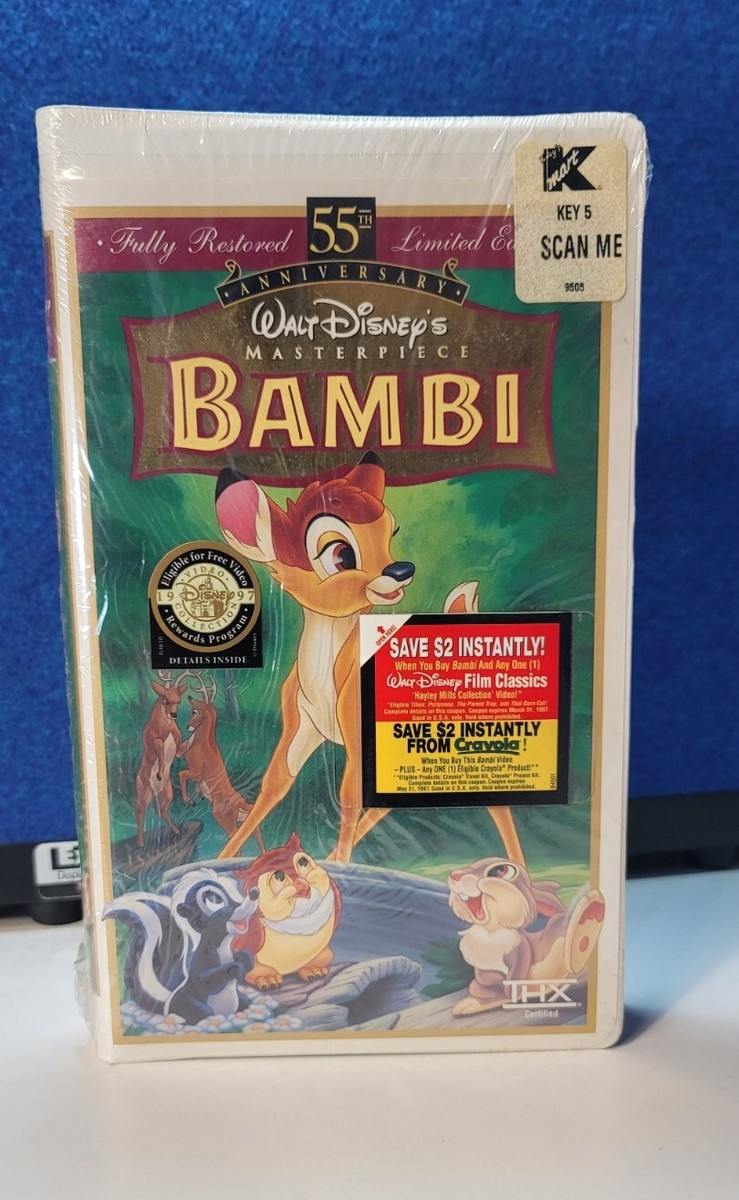 SEALED Walt Disney Bambi VHS Fully Restored 55th Anniversary