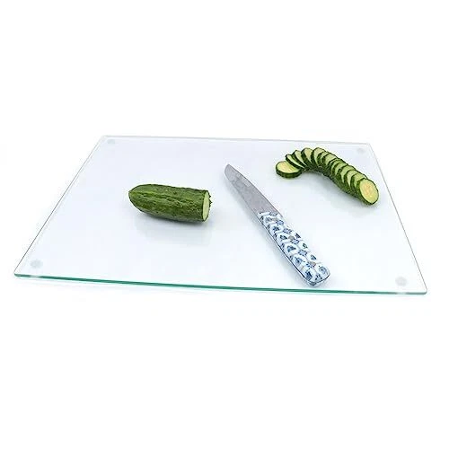 Clear glass outlet cutting board