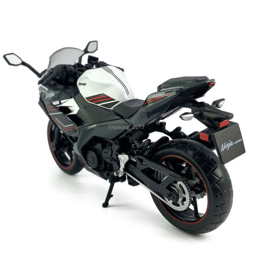 1:12 Kawasaki Ninja 400 Motorcycle Model Diecast Toys for Boys Gifts Kids Black - Picture 5 of 9