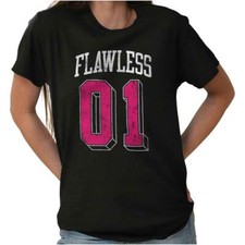 Flawless Confident Girly Cute Athlete Sports Womens Graphic Crewneck T Shirt Tee