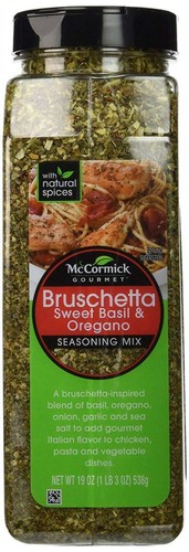 McCormick Gourmet Bruschetta seasoning mix, sweet basil & oregano, 19-oz.,...