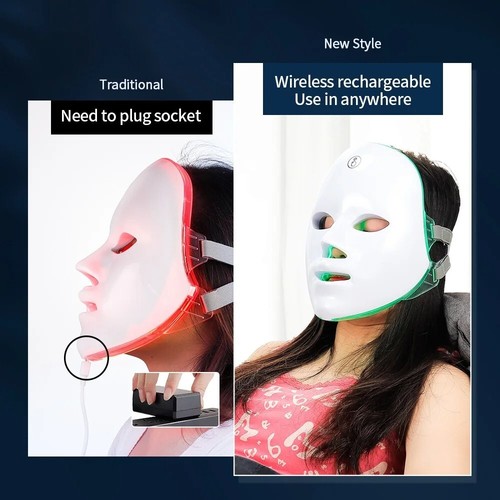 Maschera fototerapia LED a 7 colori anti-età ringiovanimento della pelle per IT - Imagen 6 de 10