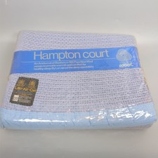 Hampton Court Lan Air Cel 100% Pure New Wool Cellular Blanket 80x100" Unused