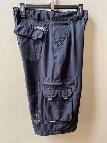 Vintage Tony Hawk Cargo Shorts Boys Size 16 Black 9 Pockets Lightweight - Picture 5 of 15