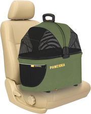 Portable Small Dog Crate for Car Travel up 33Lbs, Enclosed Dog Car Seat Soft-Sid