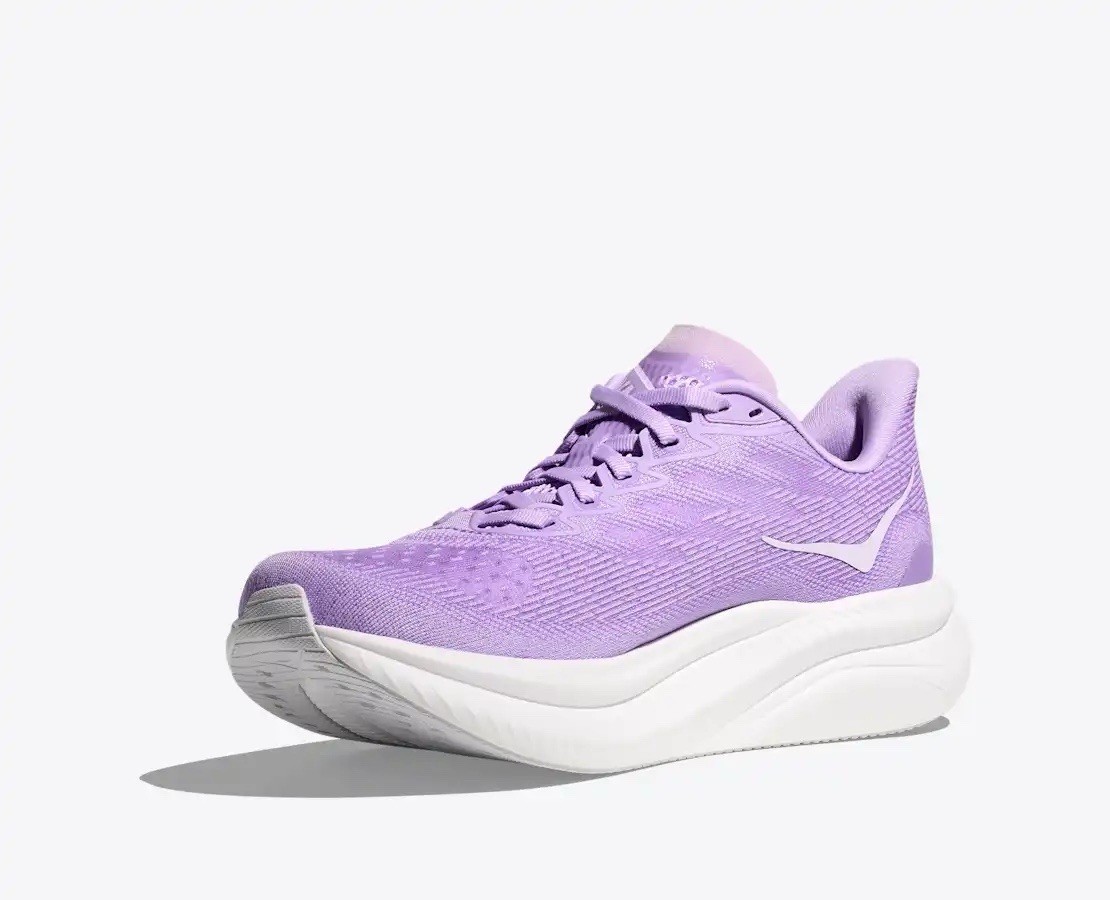 Hoka One One Mach 6 Women's Running Shoes Size 6.5 Aster Flower/White thumbnail 3