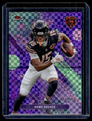 2025 Finest Purple Rome Odunze 076/150 Chicago Bears #84