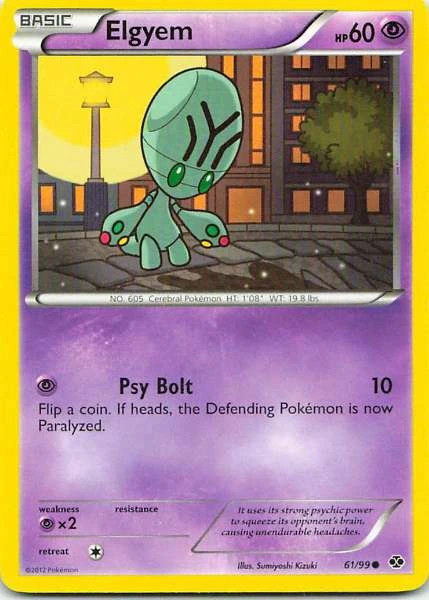 Elgyem 61/99 Boundaries Crossed Common NM Pokemon TCG