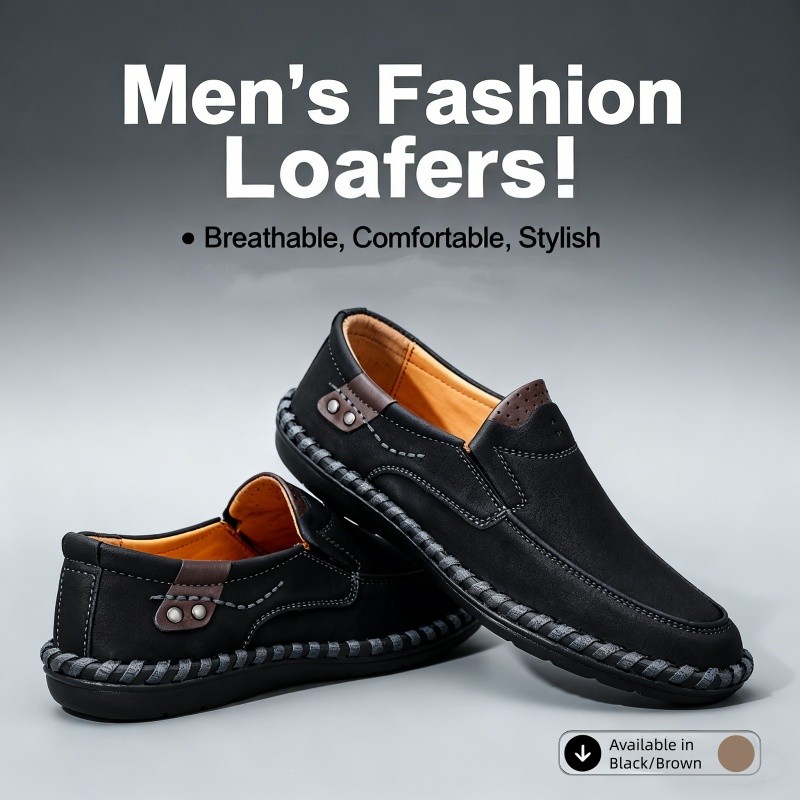 Men's Synthetic Leather Driving Slip-On Loafers Comfort Business Casual EU40-48