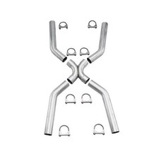 Summit Racing Crossover Pipe X-pipe Steel Aluminized 2.5 Diameter Universal Kit