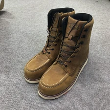 Brunt Marin 8 Inch Work Boots Mens Size 11 Brown Leather Moc Toe Safety EH