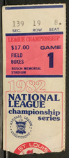 1982 NL National League Championship Series Game 1 Ticket Stub Cardinals Sku686B