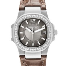 Patek Philippe Nautilus White Gold Diamond Bezel Ladies Watch 7010G Papers