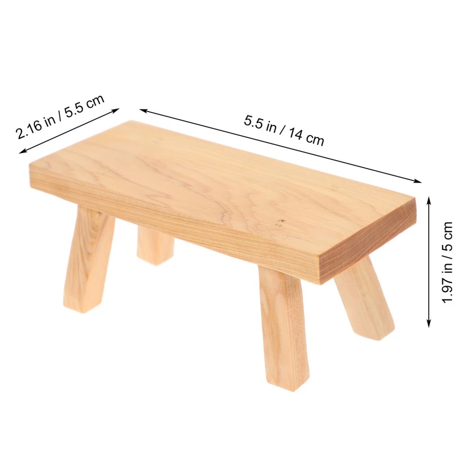 Набор из 3 маленьких ножных деревянных детских декоративных табуретов - Изображение 3 из 4