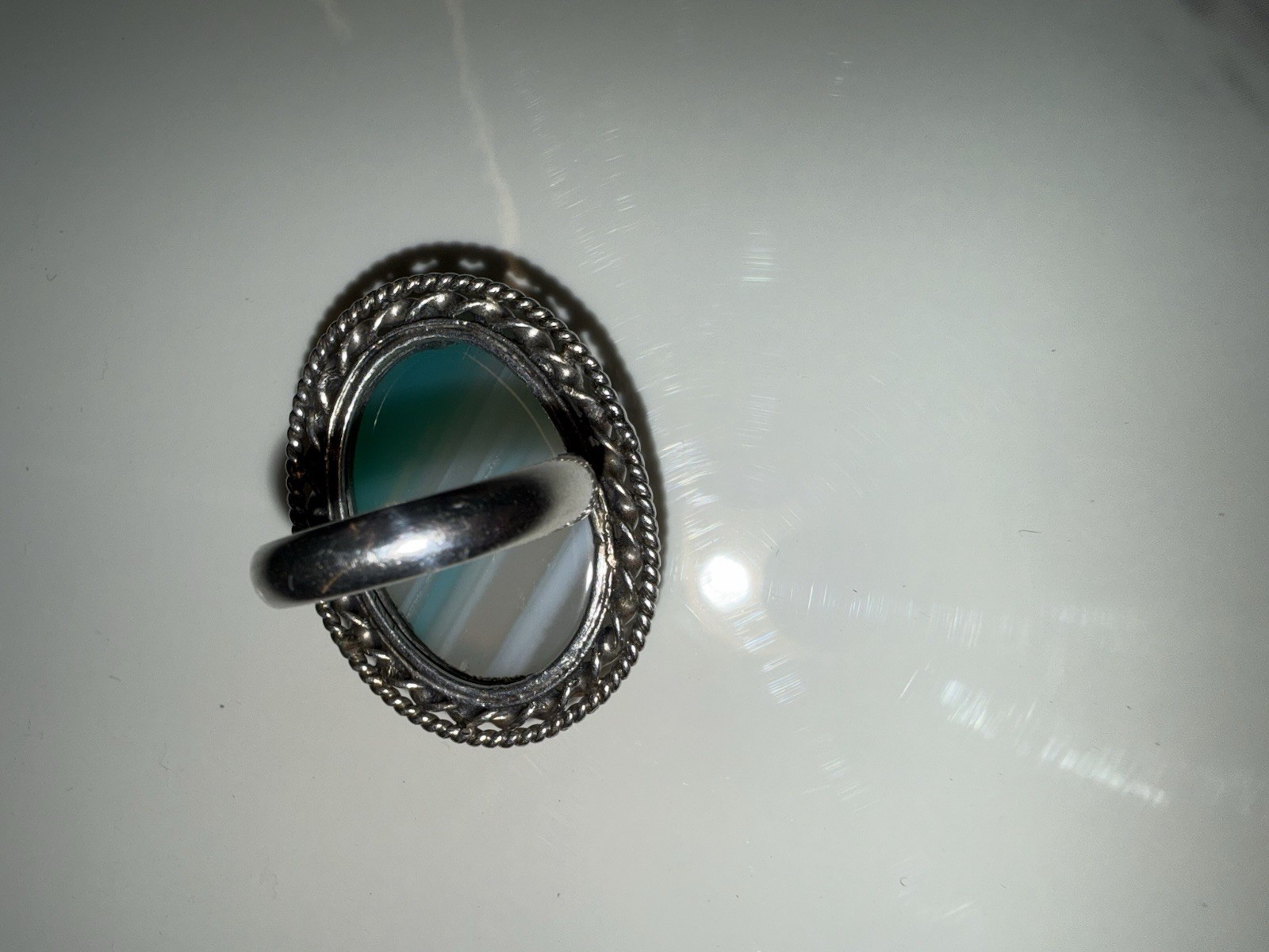 Sterling Silver Statement Piece Oval Ring women’s… - image 5