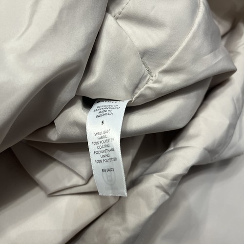 Athleta Edgewater Rainout Raincoat Hooded Parka Beige Cream Size Small - Picture 14 of 16