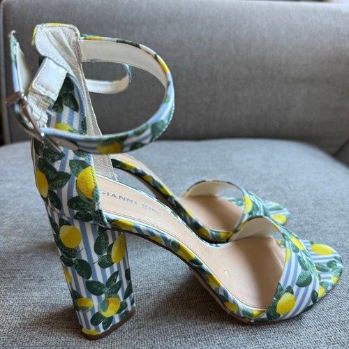 GIANNI BINI Sandalia Correa al Tobillo JOENAH Limón Rayas Vacaciones Para Mujer 10 - Imagen 2 de 12