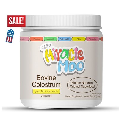 Hot! Miracle-Moo Mother Natures Bovine Colostrum grassfed+ immunolin