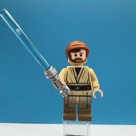 LEGO Star Wars Obi-Wan Kenobi W/ Headset SW0704 Minifigure 75135 W/ Lightsaber