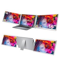 Portable Monitor for Laptop - 16  FHD 1200P Triple 16" Grey Triple screen