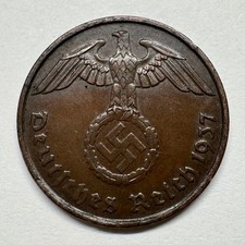 1937 Germany 2 Reichspfennig - F - Coin #D-006