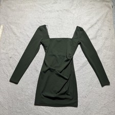 Windsor Dress Womens Small Green Cute And Classic Pleated Mini Square Neckline