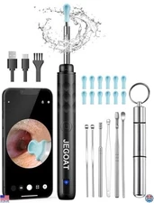 High-Definition Ear Wax Removal Camera - 1296P Otoscope, 6 LED Lights, 12 Picks