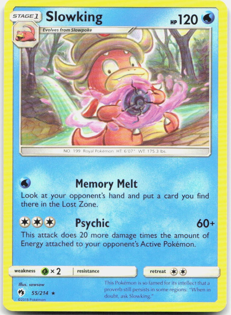 Slowking Rare SM - Lost Thunder 55/214 NM