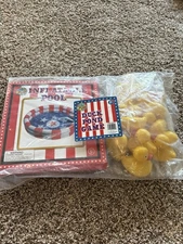 Duck Pond 13pc Carnival Game, blow up pool. Red White Blue Birthday Party Games